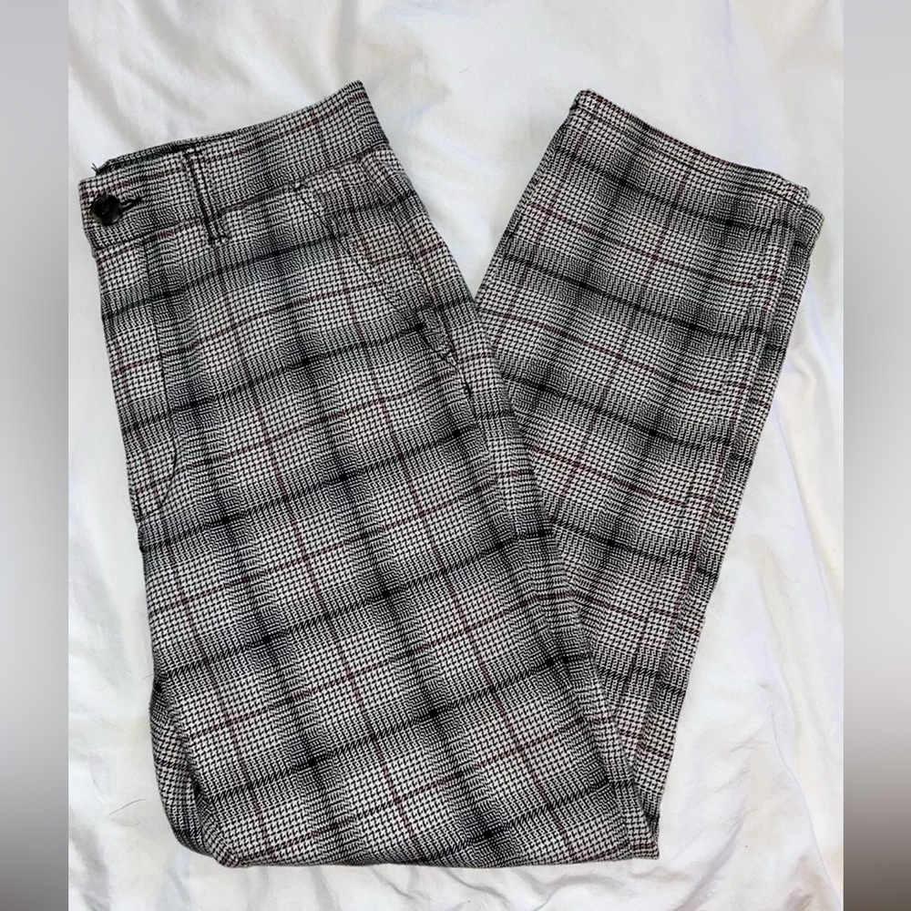 American eagle straight leg plaid pants
